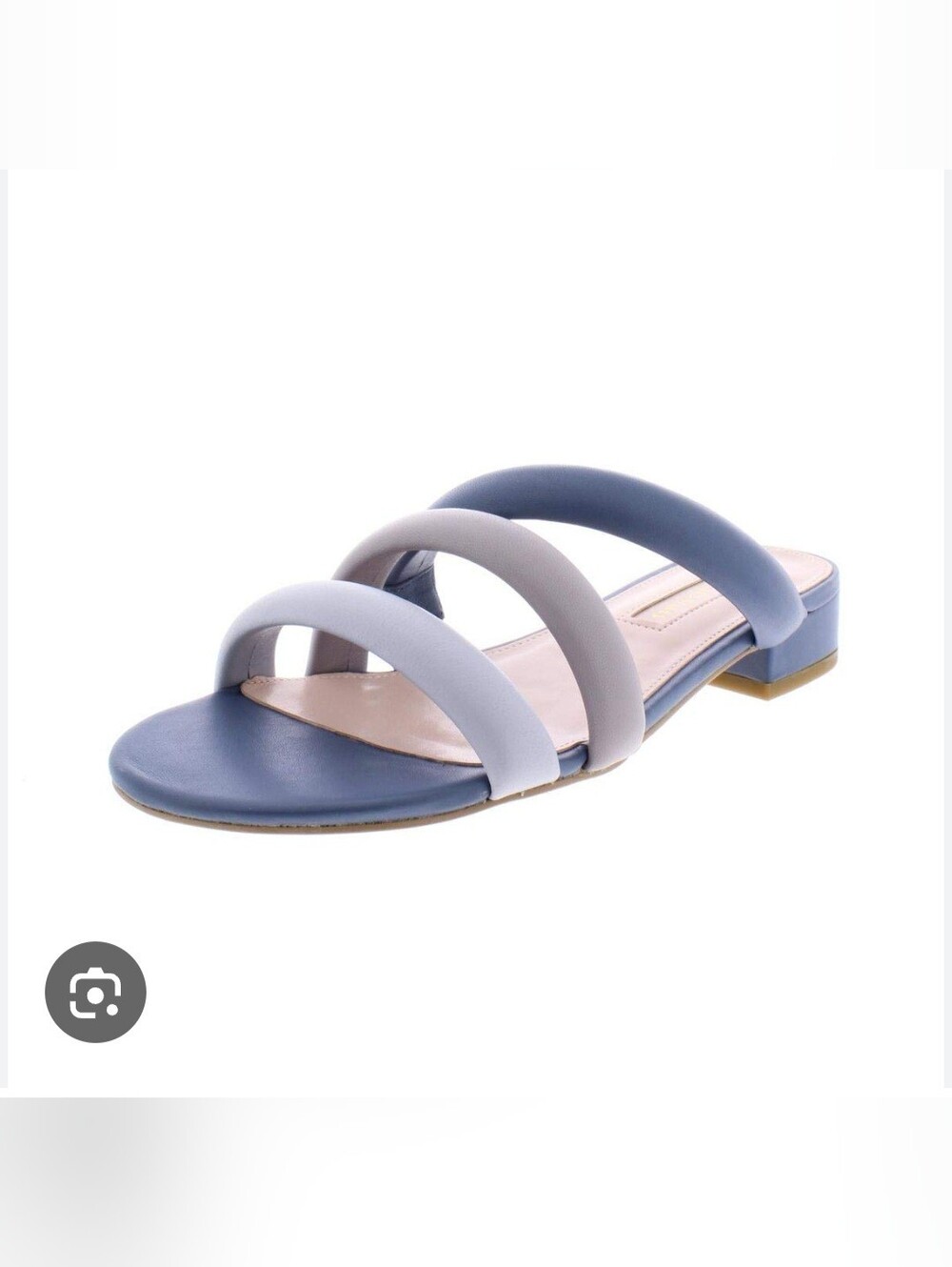 Avec Les Filles Carla Slip On Sandal In China Blue Multi Napa Color